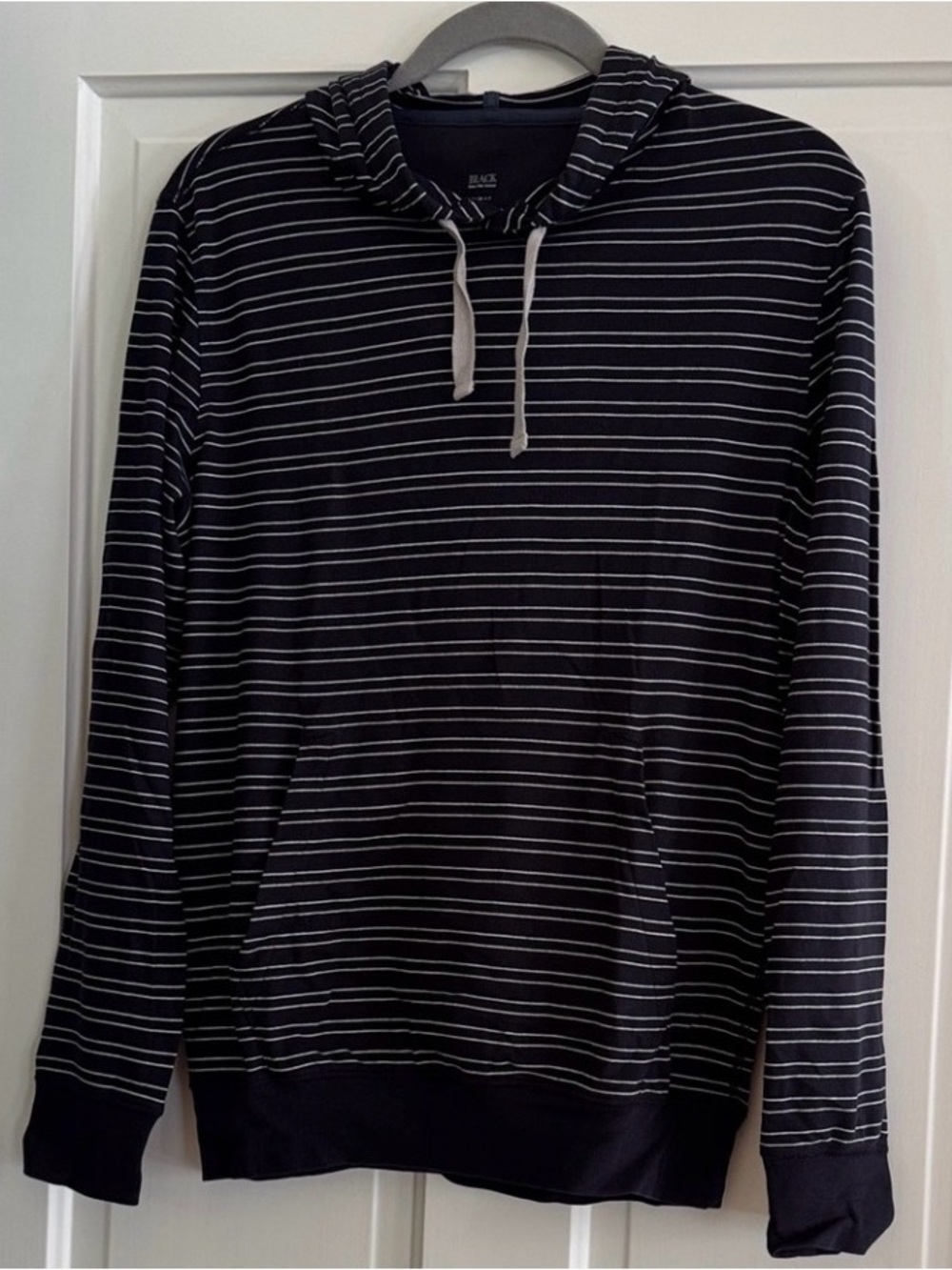 Saks Fifth Avenue Black Label Hoodie with White Stripes